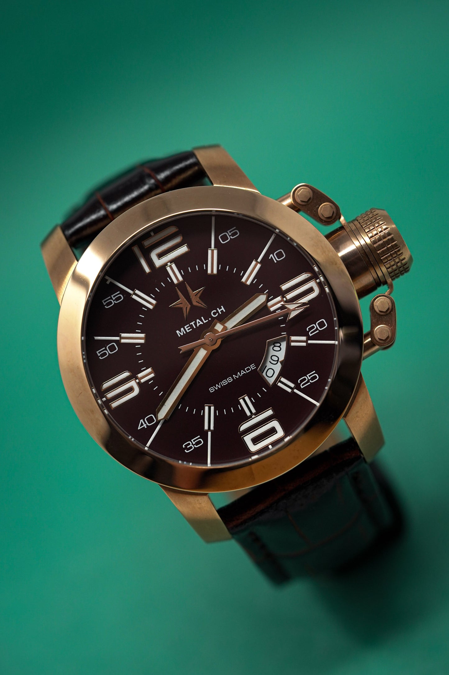 Metal.ch Men's Watch 44mm Black/Rose Gold 1340.44