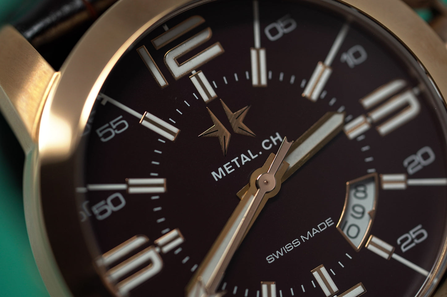 Metal.ch Men's Watch 44mm Black/Rose Gold 1340.44