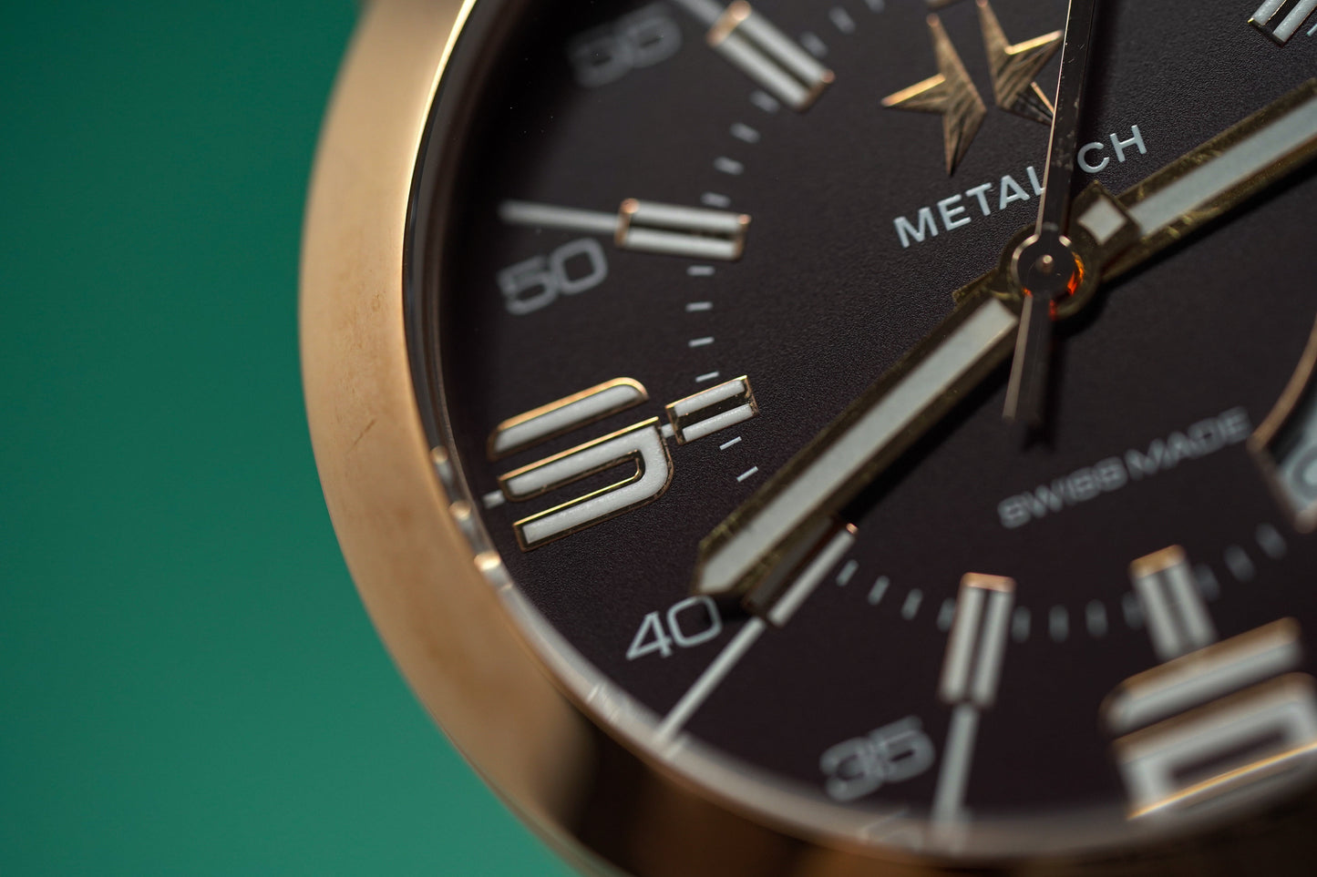 Metal.ch Men's Watch 44mm Black/Rose Gold 1340.44