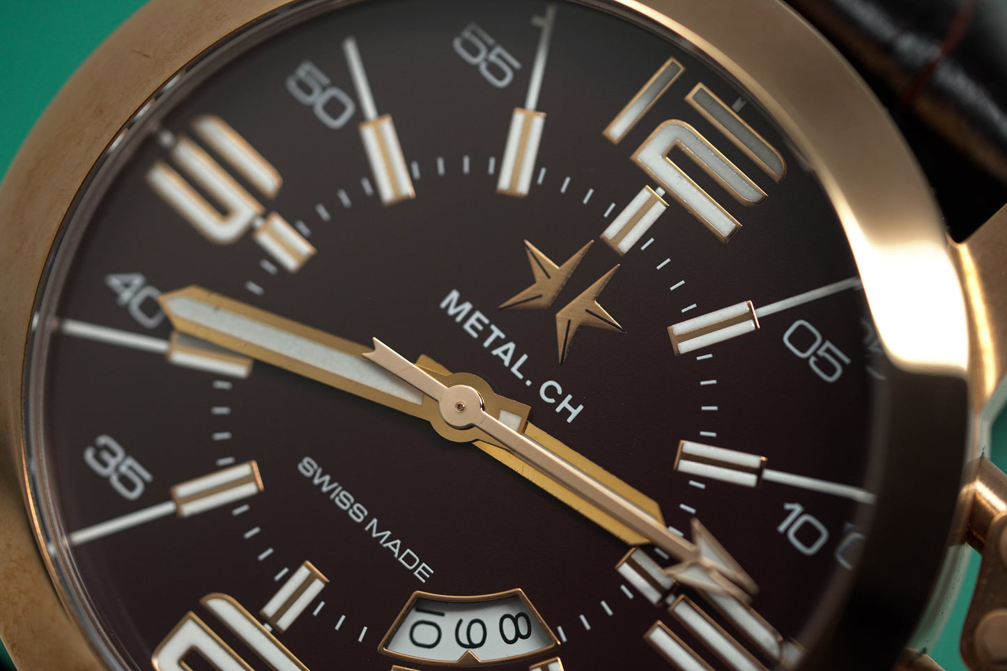 Metal.ch Men's Watch 44mm Black/Rose Gold 1340.44