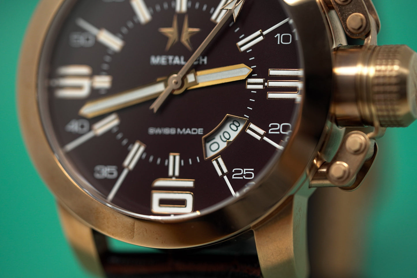 Metal.ch Men's Watch 44mm Black/Rose Gold 1340.44
