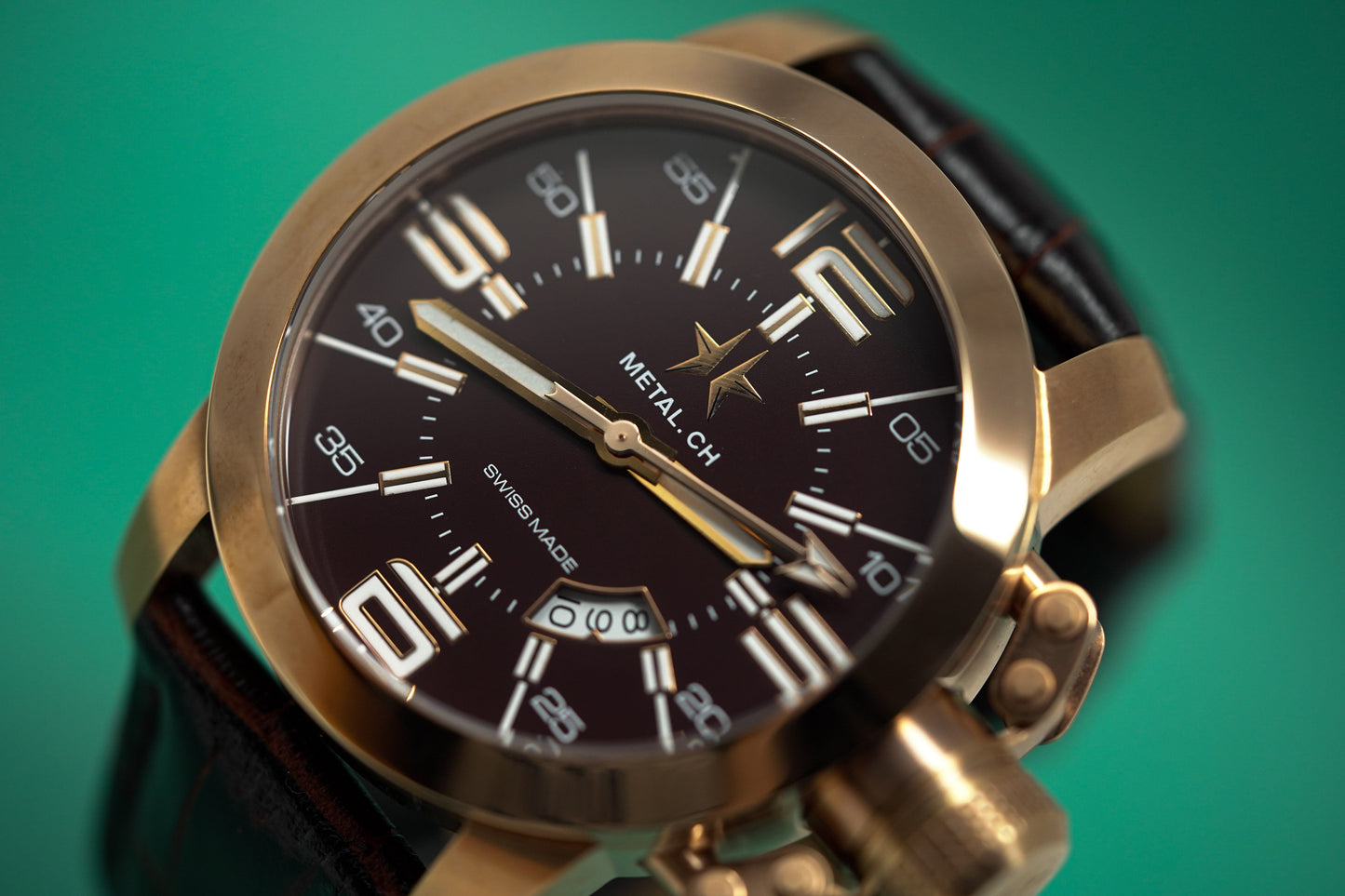 Metal.ch Men's Watch 44mm Black/Rose Gold 1340.44