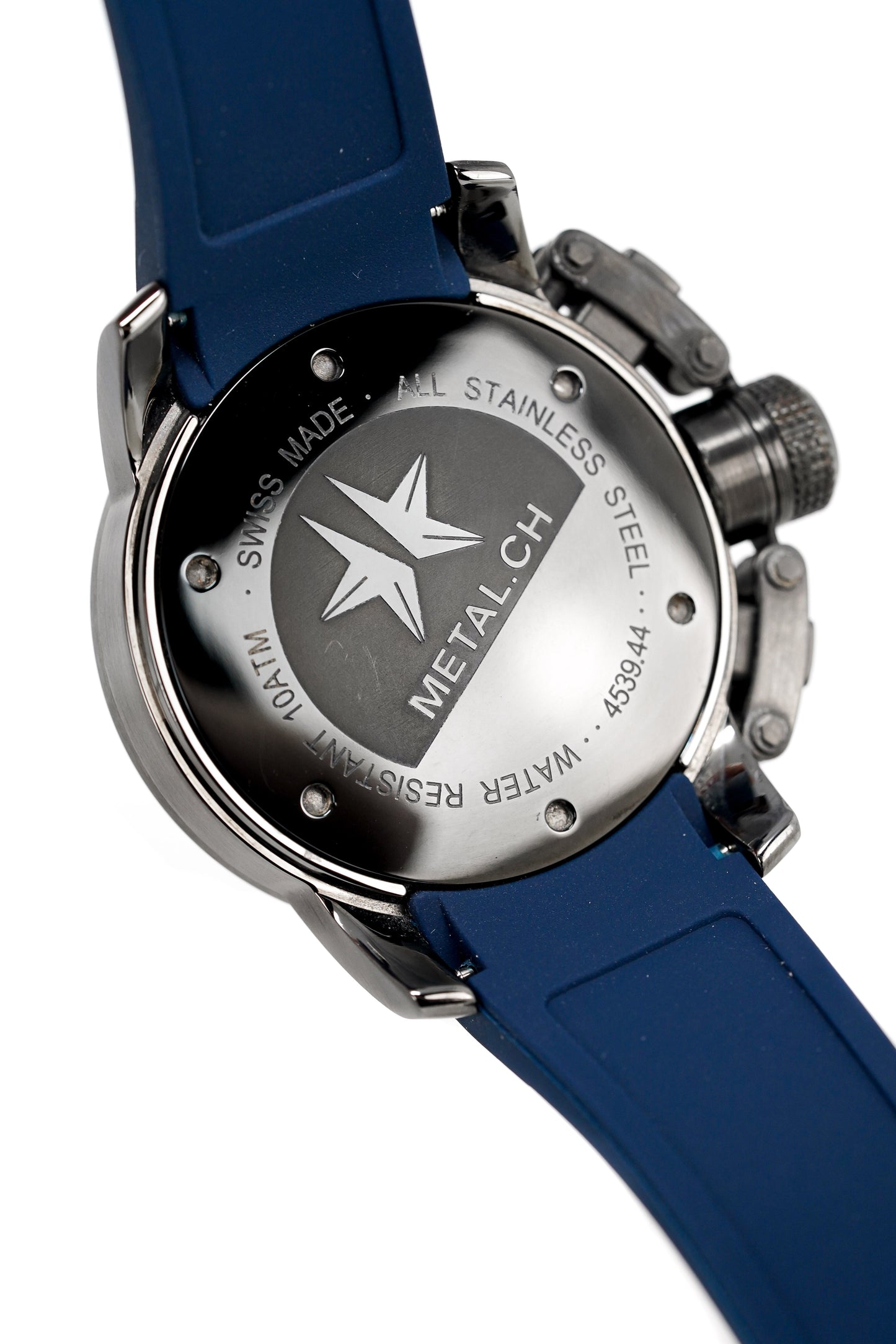 Metal.ch Men's Chronograph Watch Chronosport Collection 44MM Date Blue/Grey 4539.44