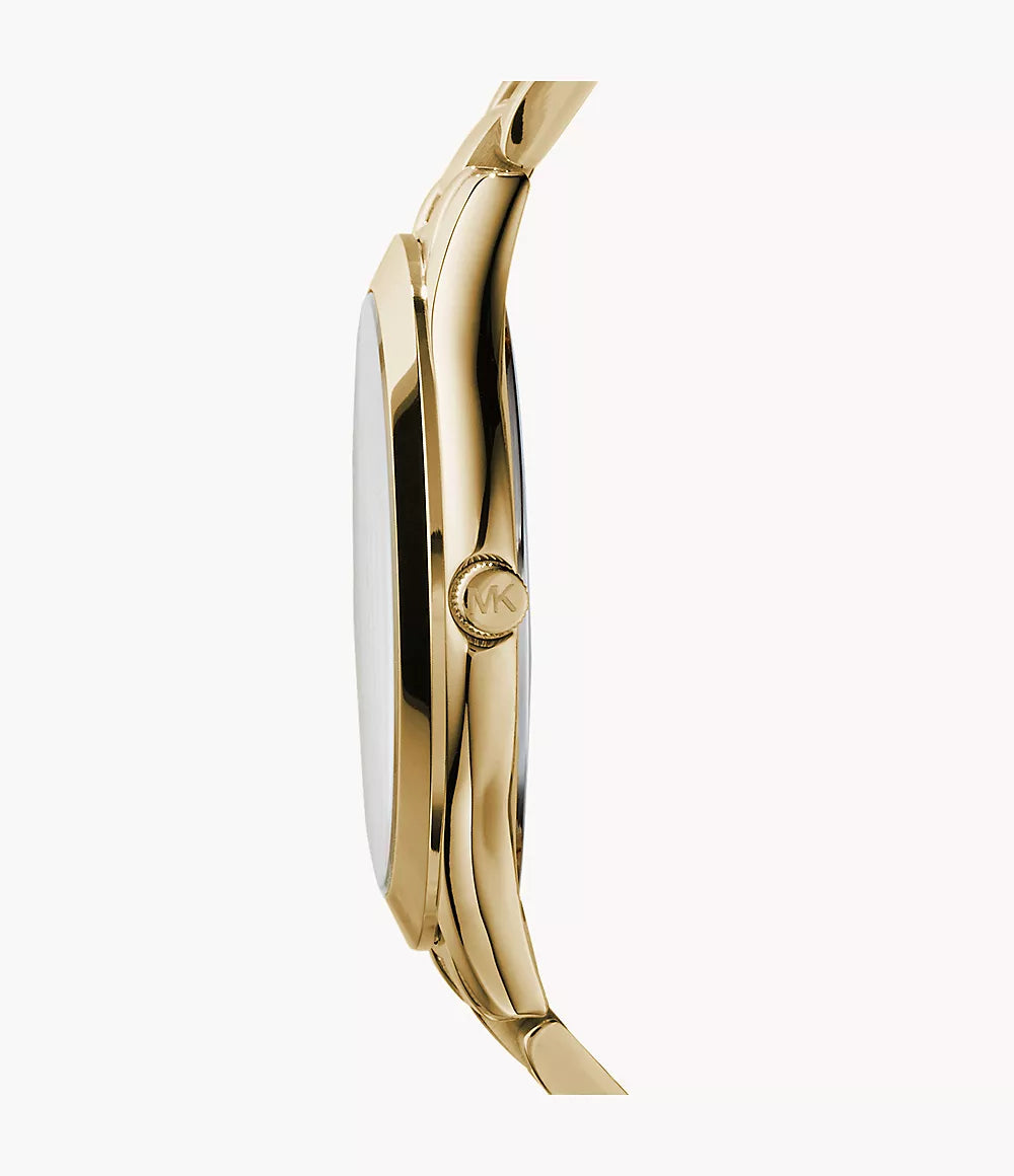 Michael Kors Ladies Watch Slim Runway Gold MK3179