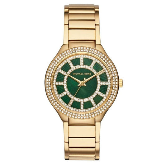 Michael Kors Ladies Watch Kerry 37mm Green Gold MK3409