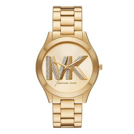 Michael Kors Ladies Watch Slim Runway 42mm Gold MK4732
