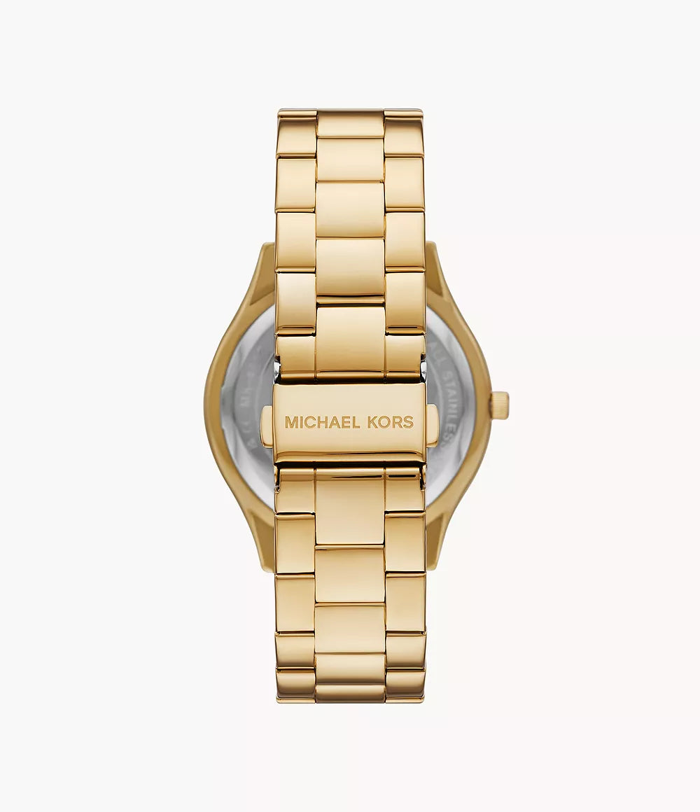 Michael Kors Ladies Watch Slim Runway 42mm Gold MK4732