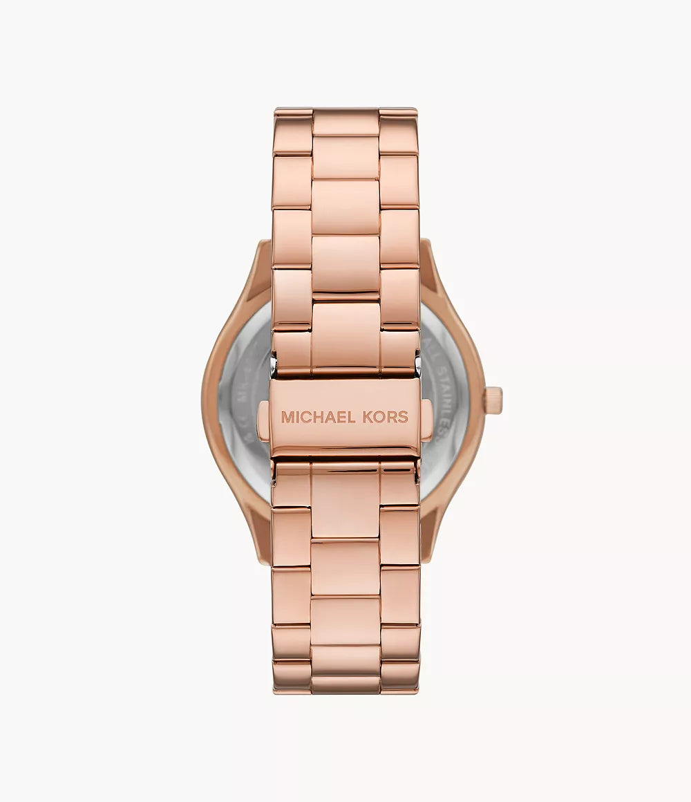 Michael Kors Ladies Watch Slim Runway 42mm Rose Gold MK4733