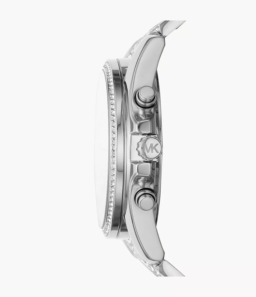 Michael Kors Ladies Watch Whitney Chronograph 44mm Silver MK6728