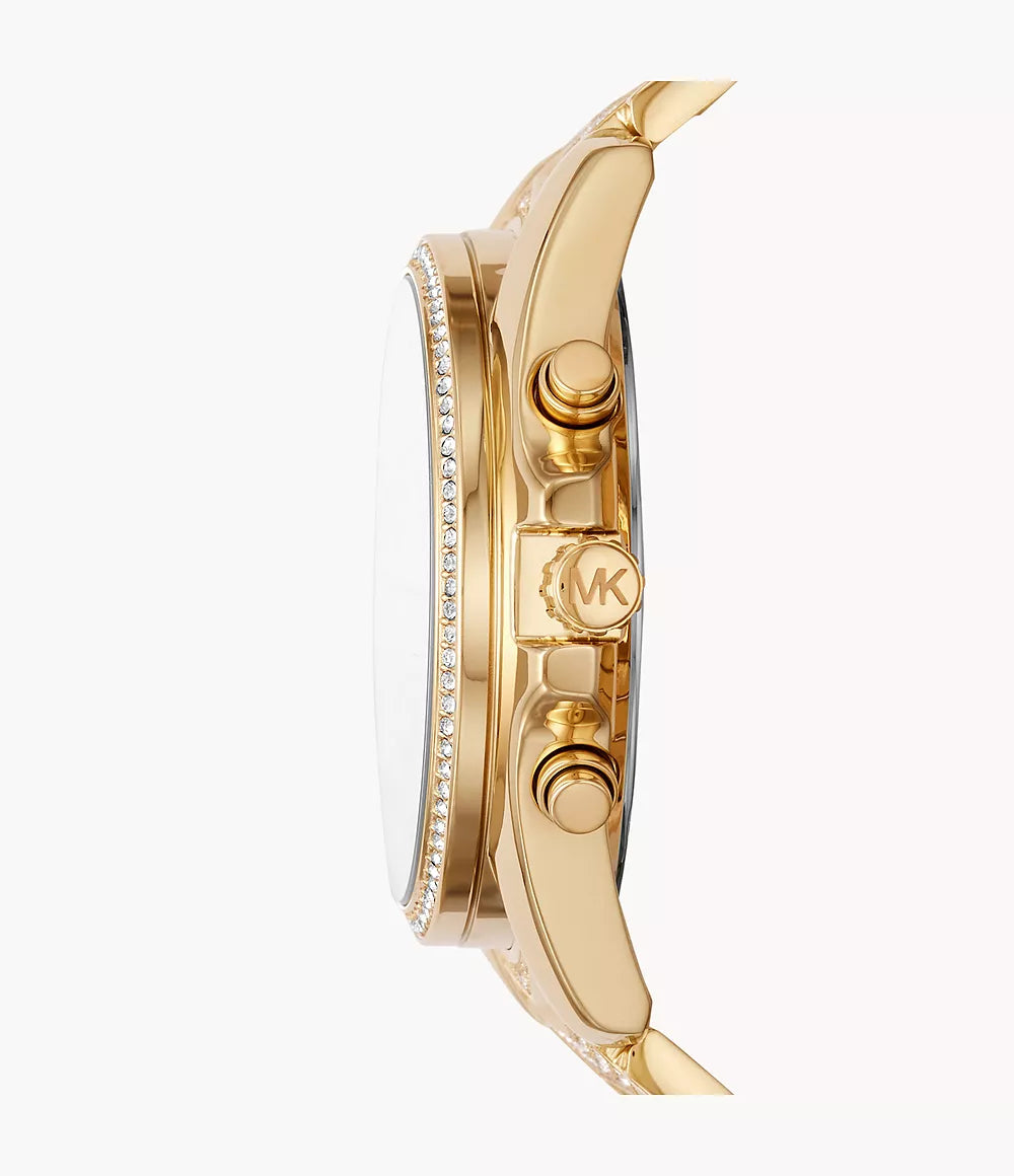 Michael Kors Ladies Watch Whitney Chronograph 44mm Gold MK6729