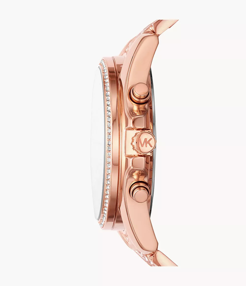 Michael Kors Ladies Watch Whitney Chronograph 44mm Rose Gold MK6730