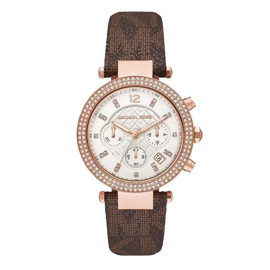 Michael Kors Ladies Watch Parker Chronograph 39mm Gold Rose MK6917