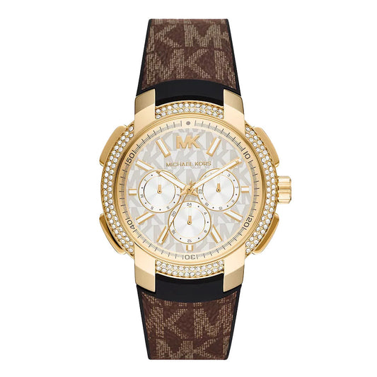 Michael Kors Ladies Watch Sidney Multifunction 42mm White Brown MK6948