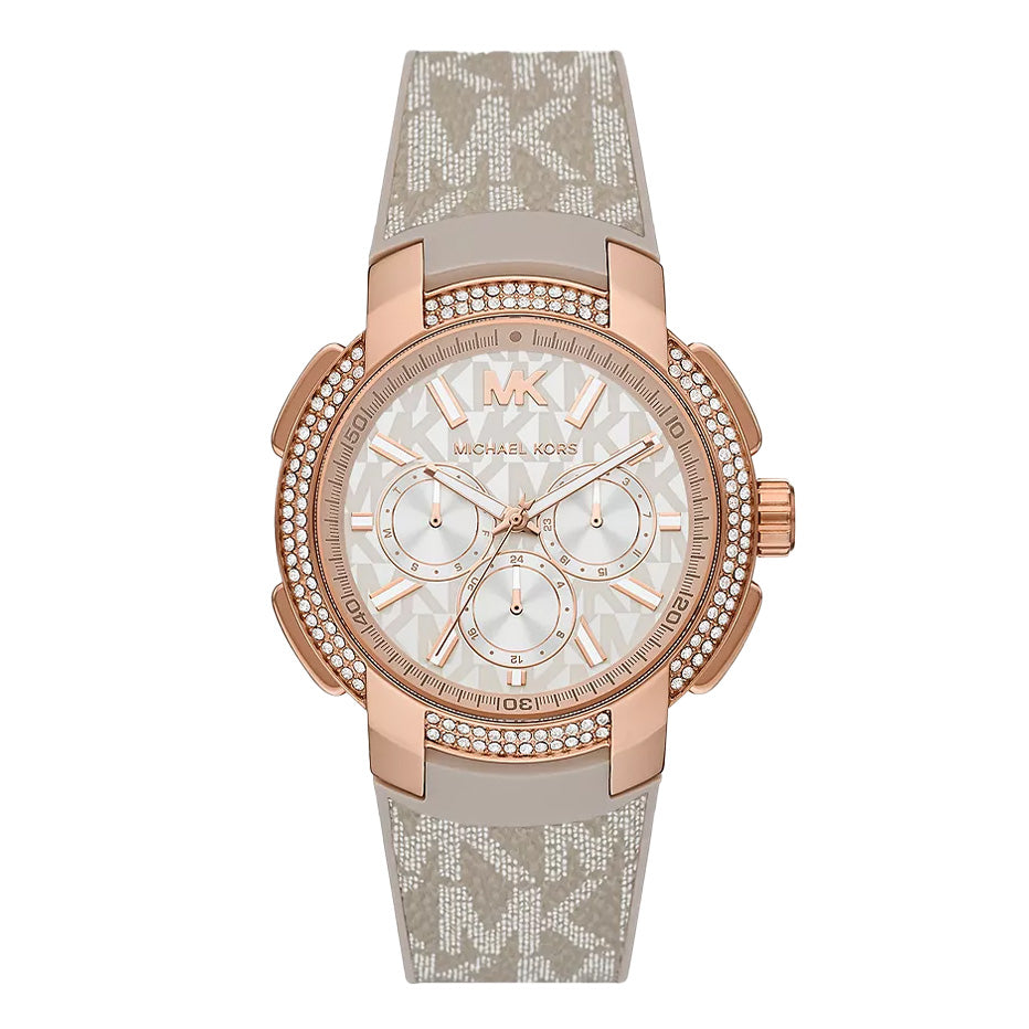 Michael Kors Ladies Watch Sidney Multifunction 42mm Rose Gold Grey MK6949