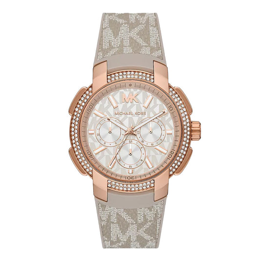 Michael Kors Ladies Watch Sidney Multifunction 42mm Rose Gold Grey MK6949