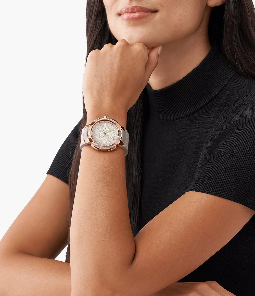 Michael Kors Ladies Watch Sidney Multifunction 42mm Rose Gold Grey MK6949