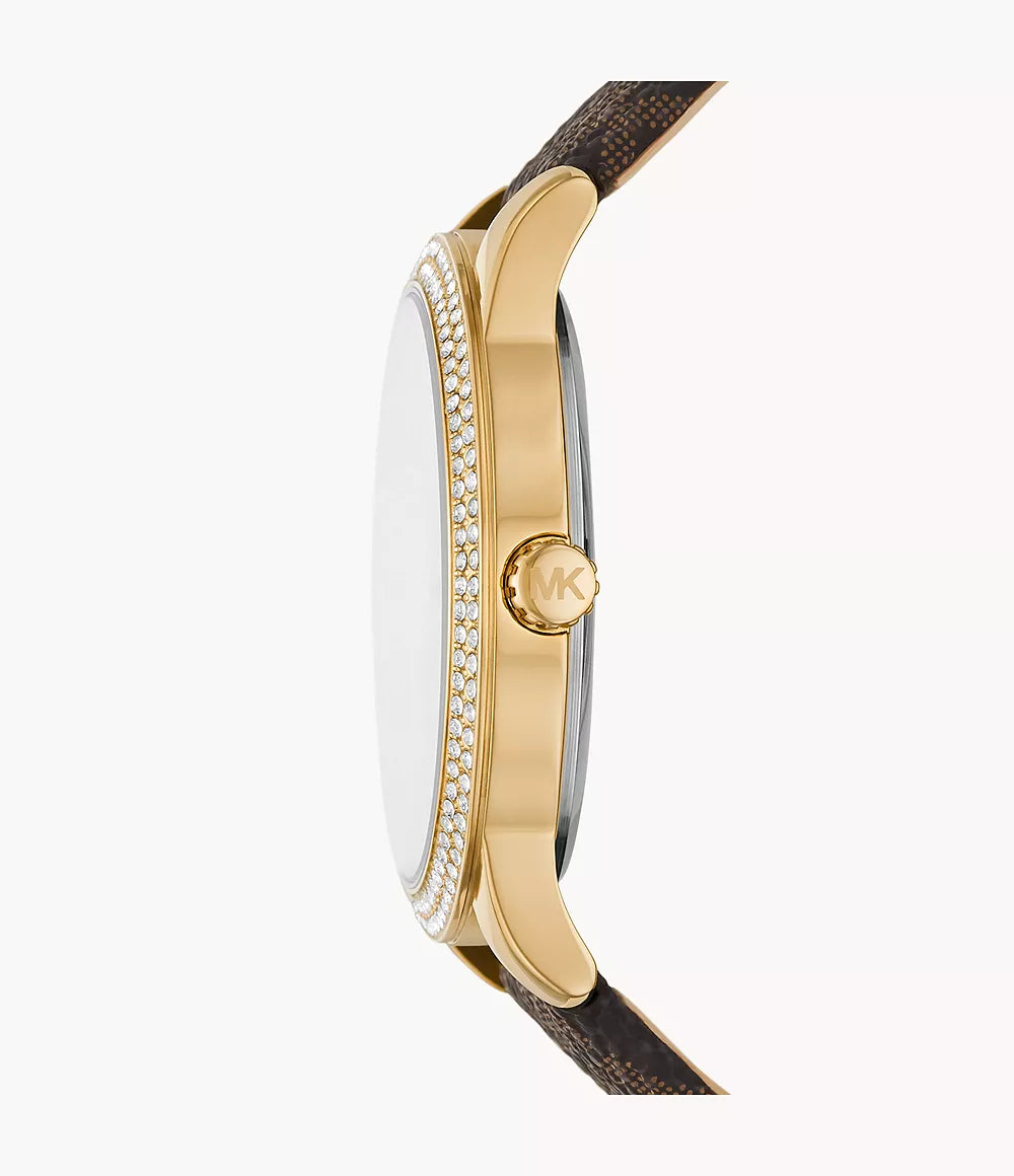 Michael Kors Ladies Watch Tibby 40mm Gold Brown MK6966