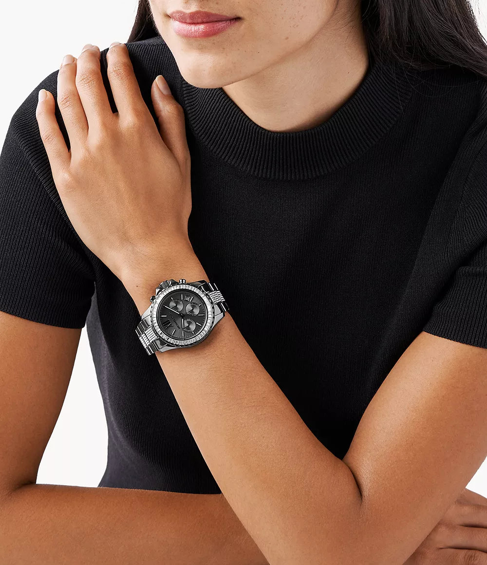 Michael Kors Ladies Watch Everest Chronograph 42mm Gunmetal MK6974