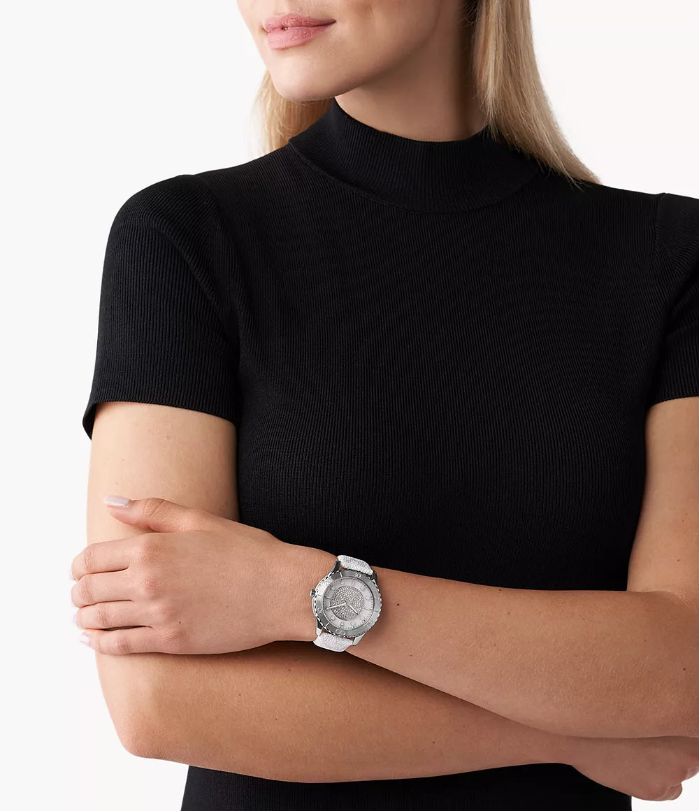 Michael Kors Ladies Watch Runway 40mm Silver MK6998