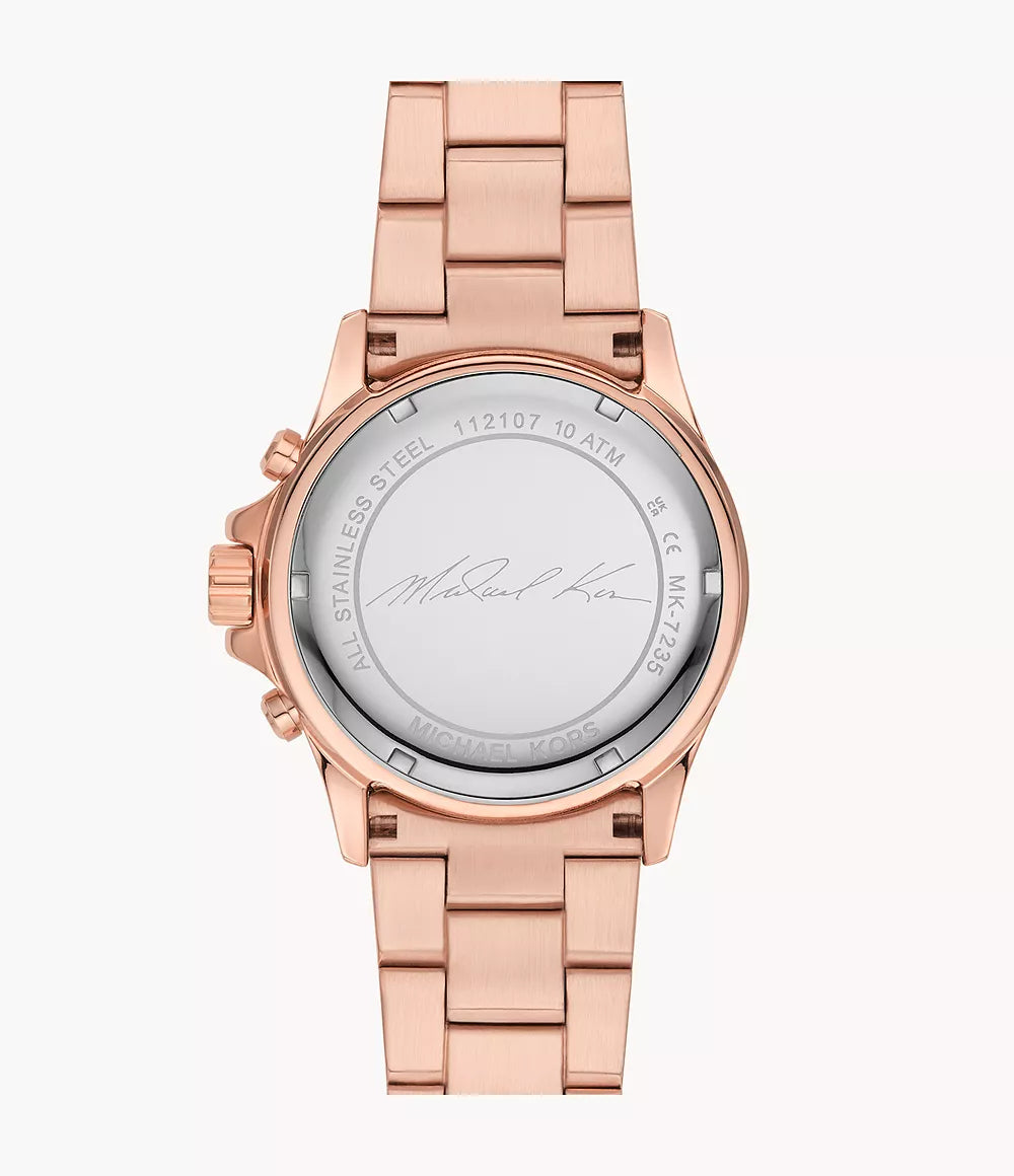 Michael Kors Ladies Watch Everest Chronograph 36mm Rose Gold MK7235