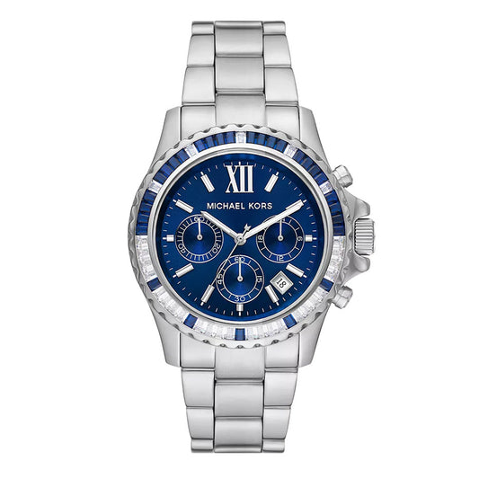 Michael Kors Ladies Watch Everest Chronograph 42mm Blue Silver MK7237