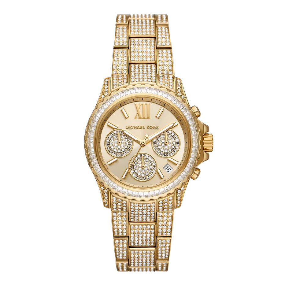 Michael Kors Ladies Watch Everest Chronograph 36mm Gold MK7254