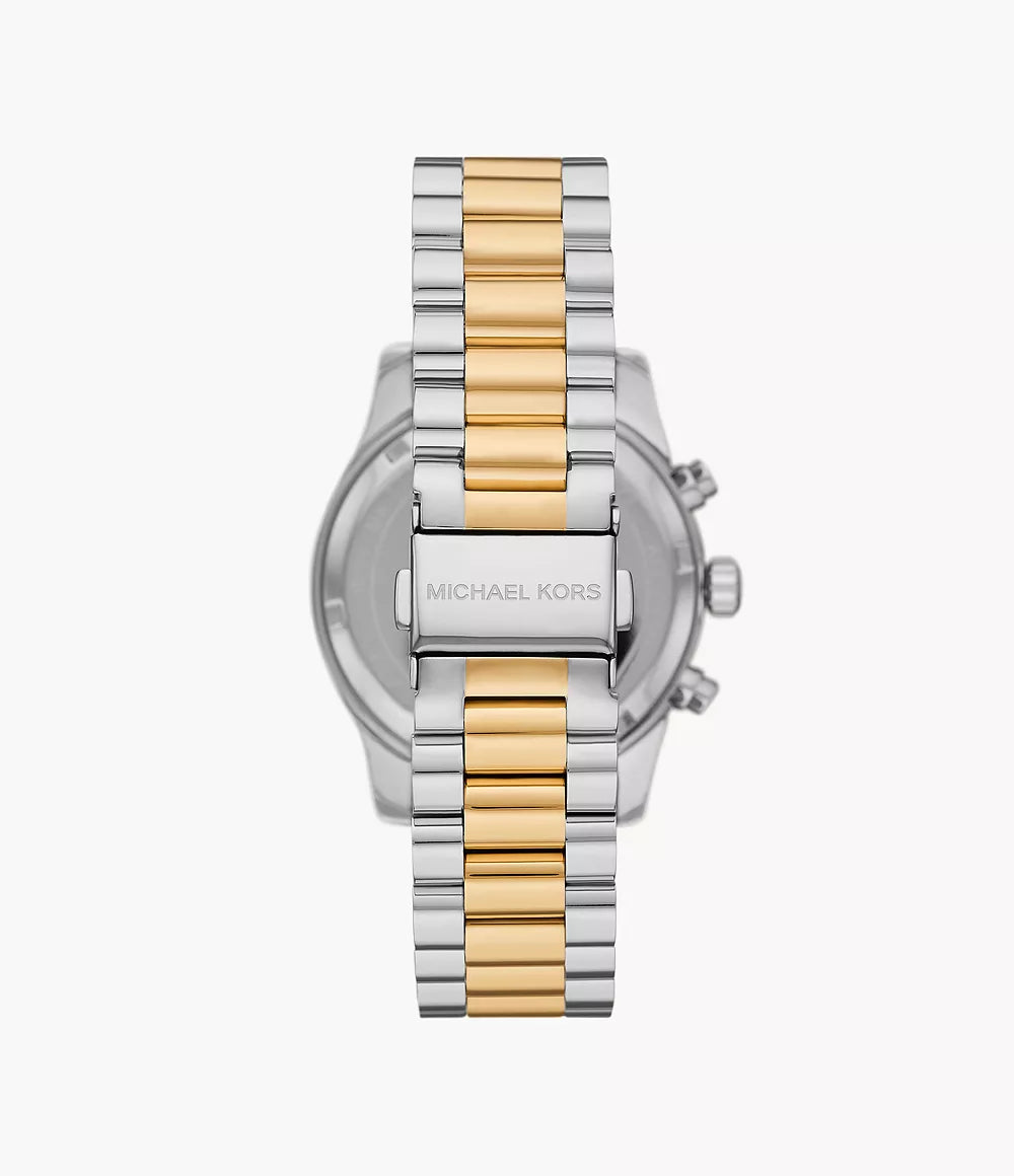 Michael Kors Ladies Watch Lexington Chronograph 38mm Silver Gold MK7303