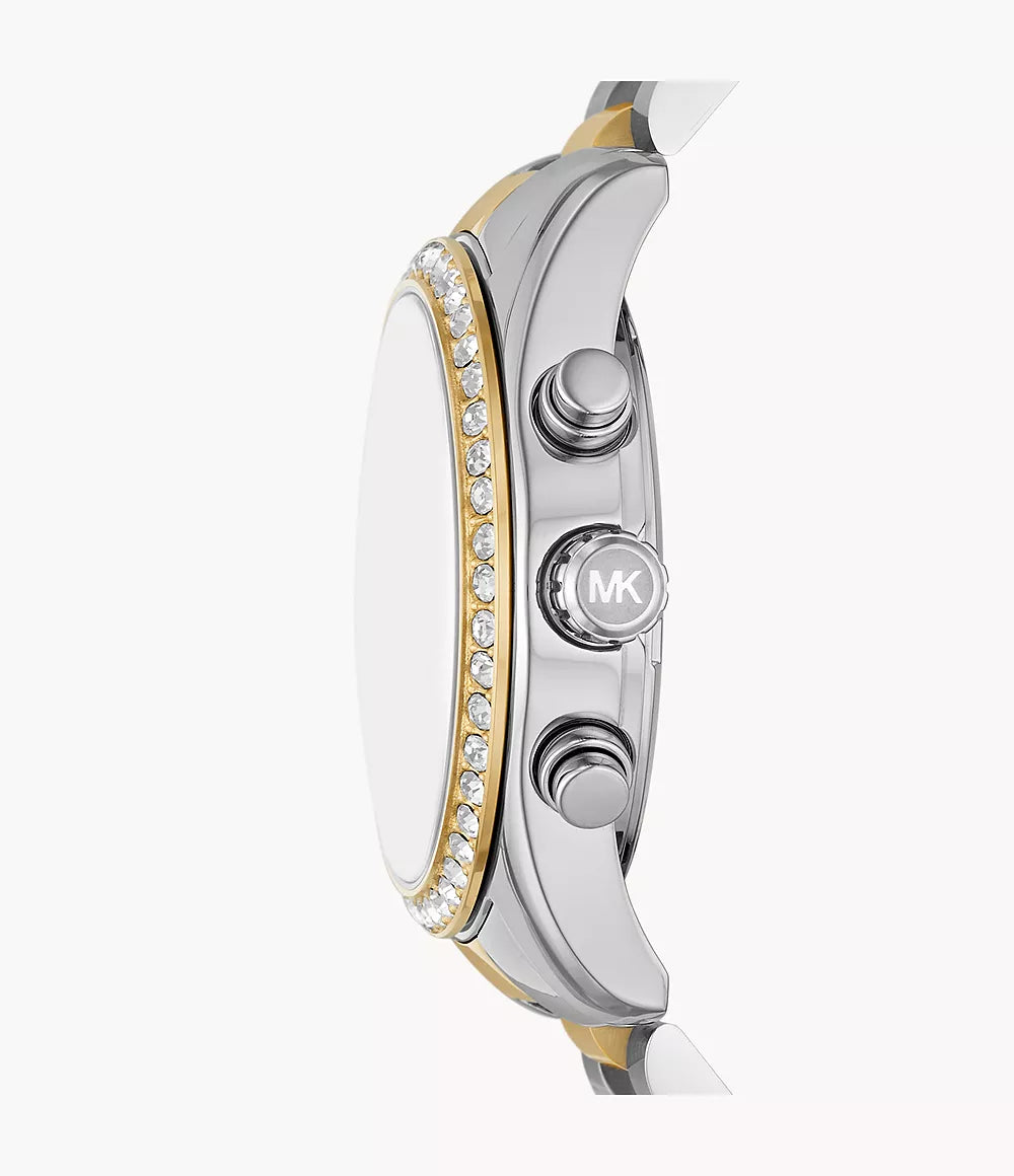 Michael Kors Ladies Watch Lexington Chronograph 38mm Silver Gold MK7303