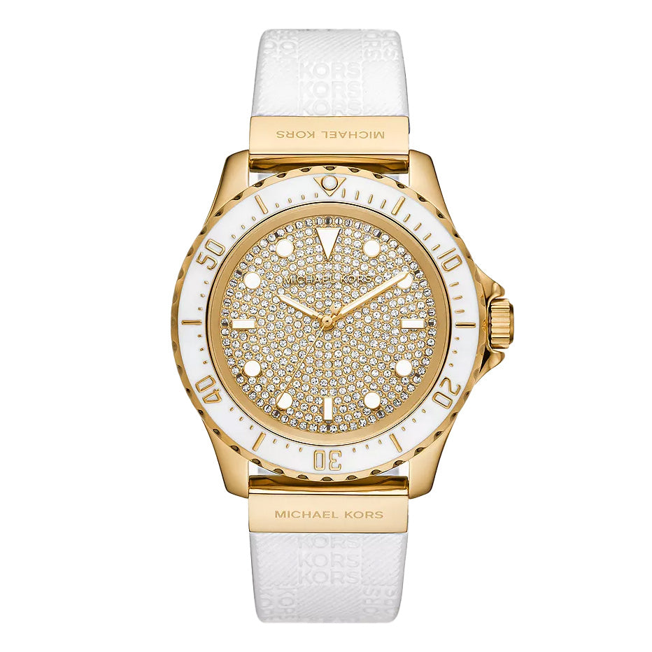 Michael Kors Ladies Watch Everest 43mm Gold White MK7357