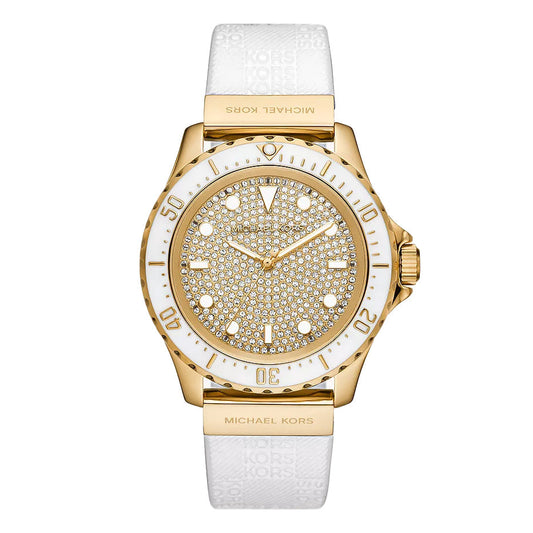 Michael Kors Ladies Watch Everest 43mm Gold White MK7357