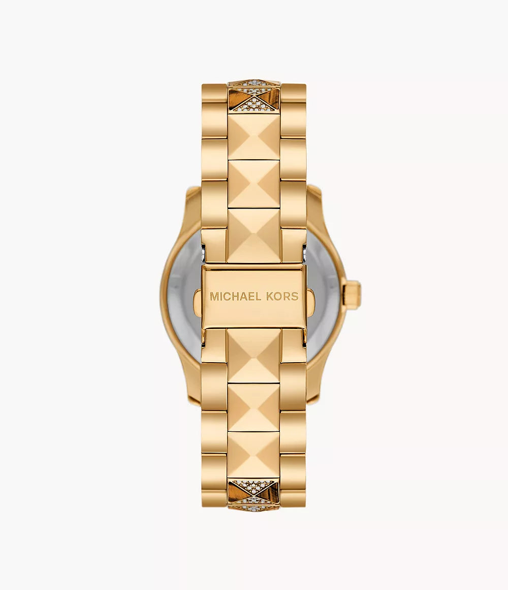 Michael Kors Ladies Watch Runway 38mm Gold Brown MK7389
