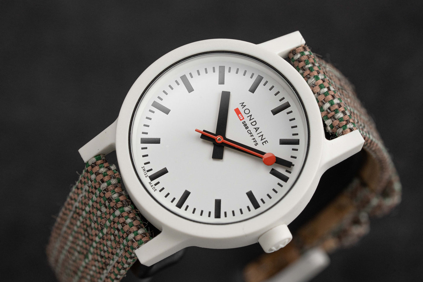 Mondaine Ladies Watch Essence White Brown MS1.32110.LG