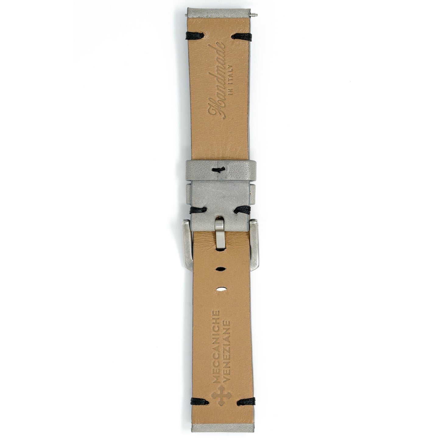 Meccaniche Veneziane Watch Nereide Grey Black Leather Strap