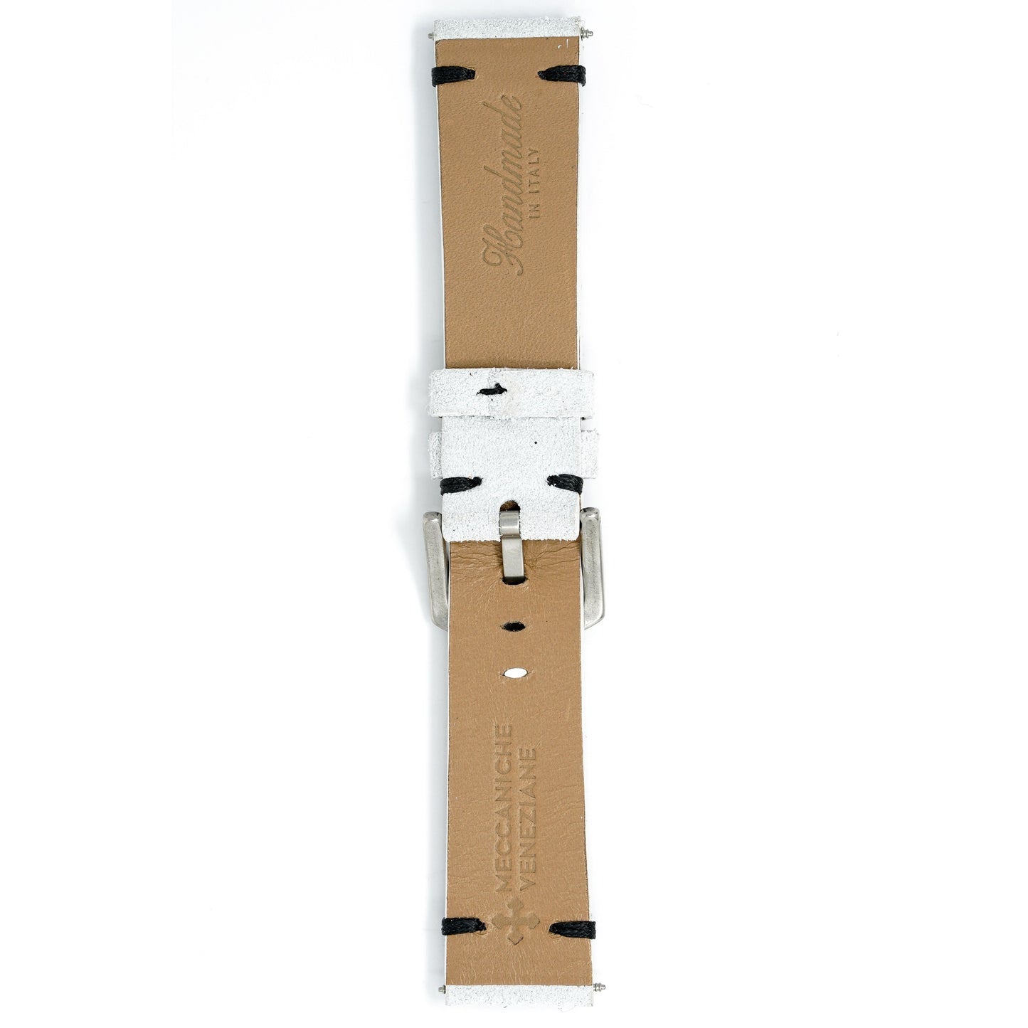 Meccaniche Veneziane Watch Nereide White Black Leather Strap