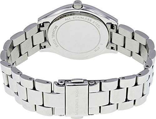 Michael Kors Ladies Watch Mini Slim Runway 34mm Silver MK3548