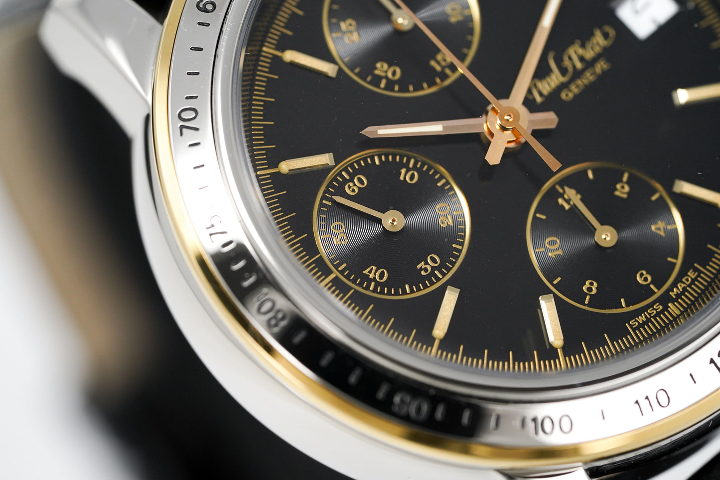 Paul Picot Men's Watch Chronosport Chronograph Black 18K Gold P7005322.332-A
