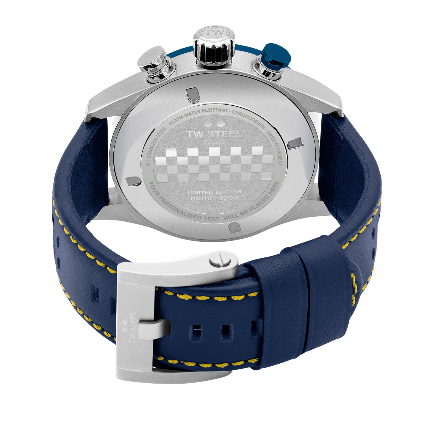 TW Steel Watch Men's Swiss Volante Chronograph Fast Lane Blue SVS206