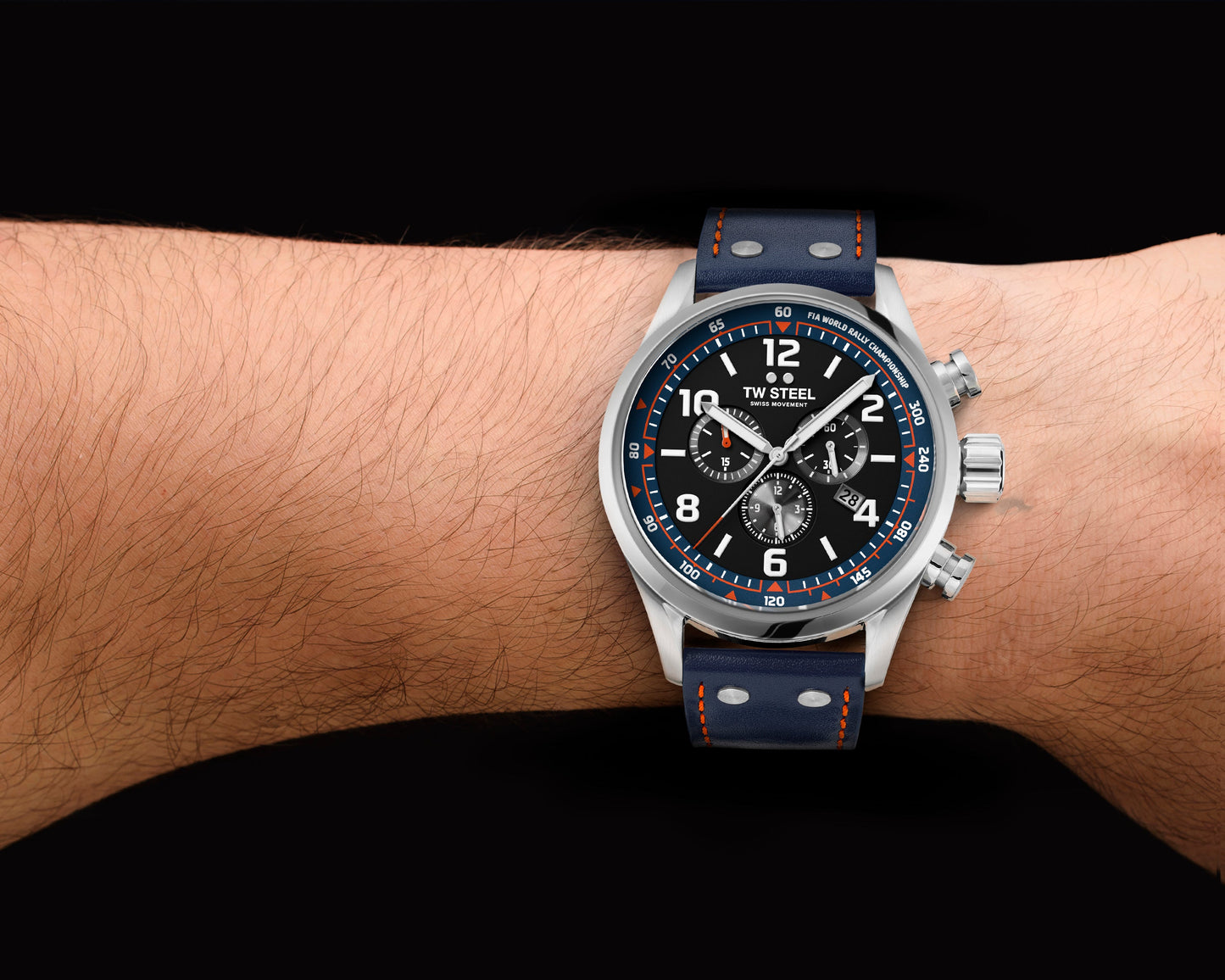 TW Steel Watch Swiss Volante Chronograph WRC Blue Special Edition SVS311