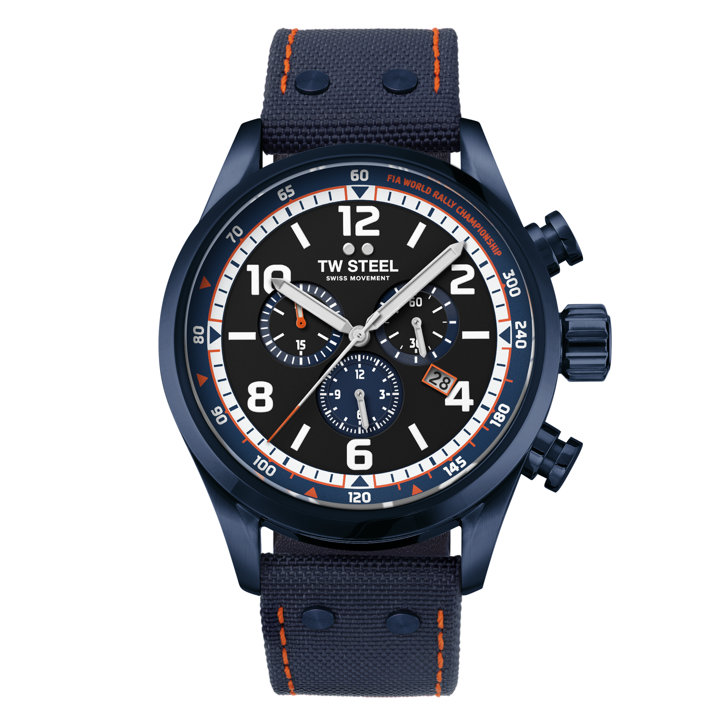TW Steel Watch Swiss Volante Chronograph WRC Blue PVD Special Edition SVS312