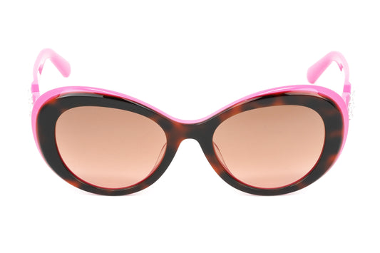 Swarovski Vintage Women's Sunglasses Oval Cat Eye Tortoise Pink SK0224/S 56F