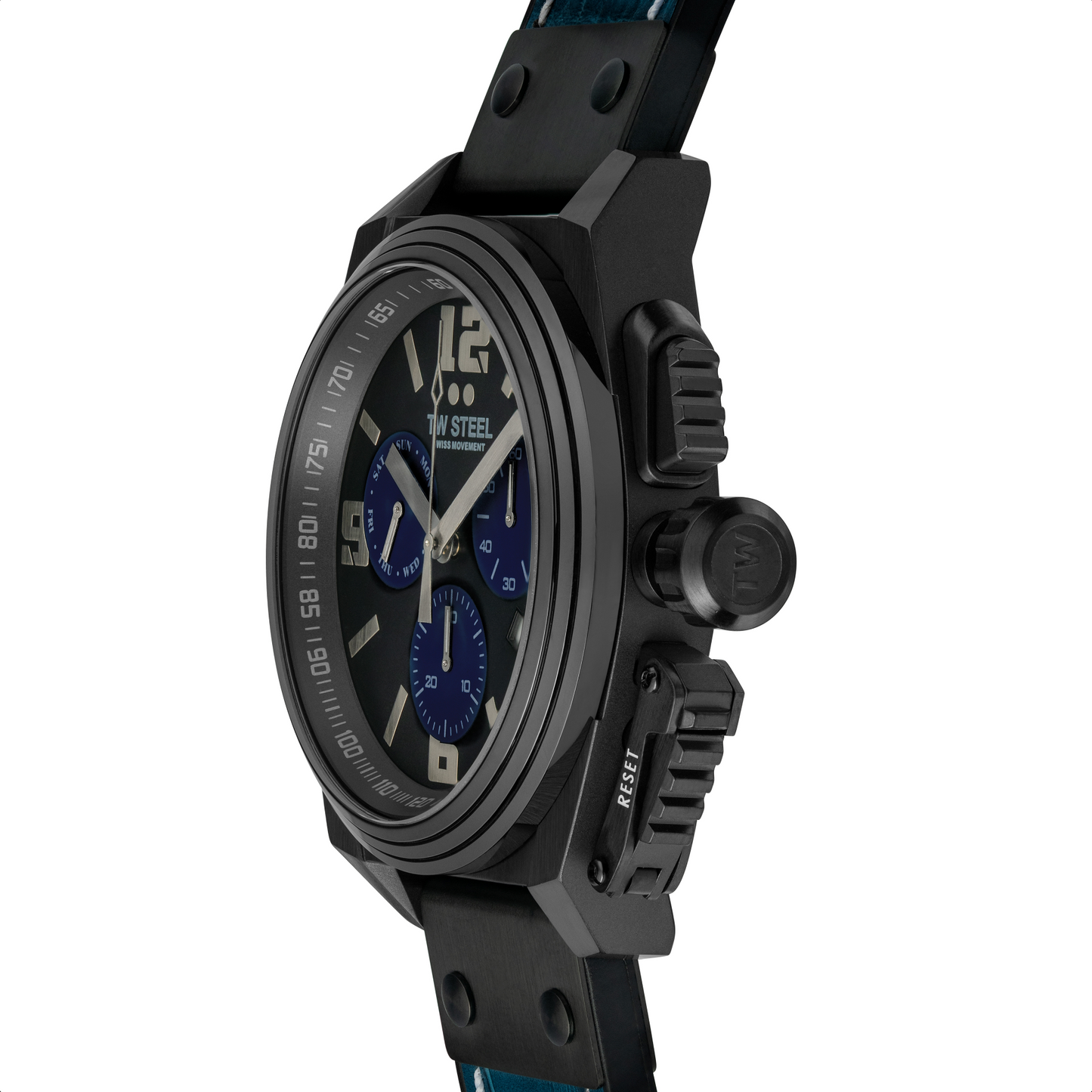 TW Steel Watch Swiss Canteen Chronograph Black TW1117