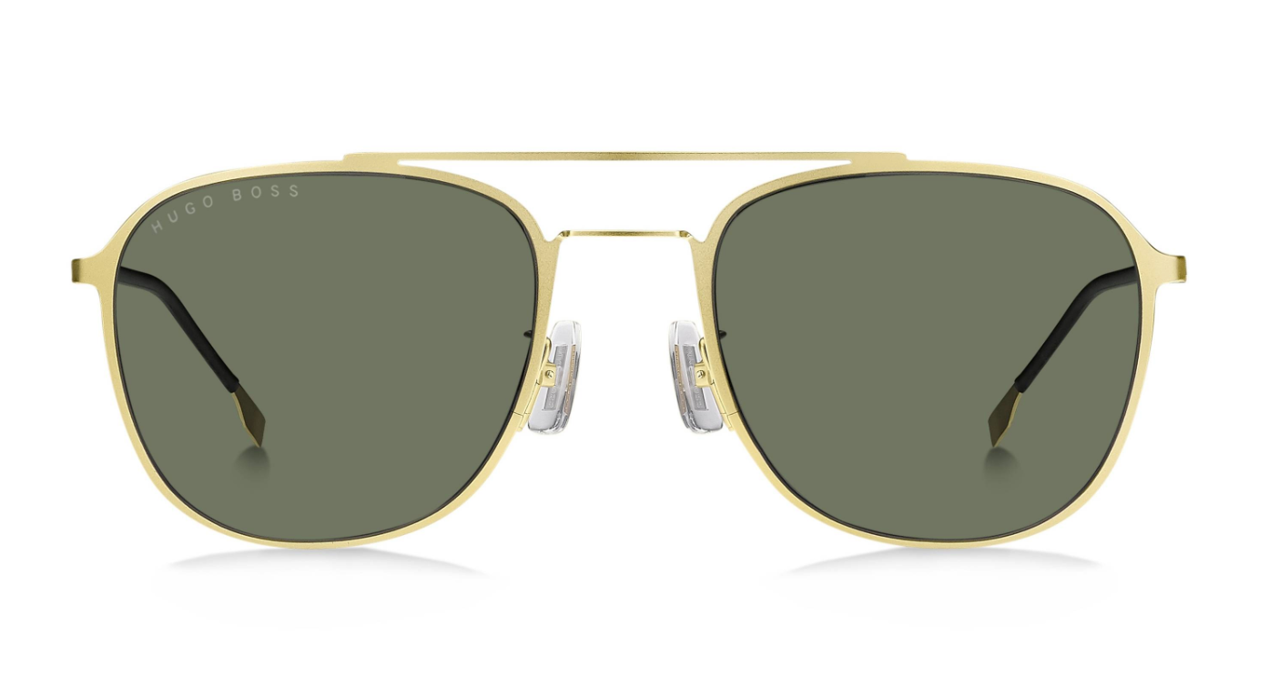 Boss by BOSS Men's Sunglasses Square Browline Gold/Green 1349/F/S AOZ QT