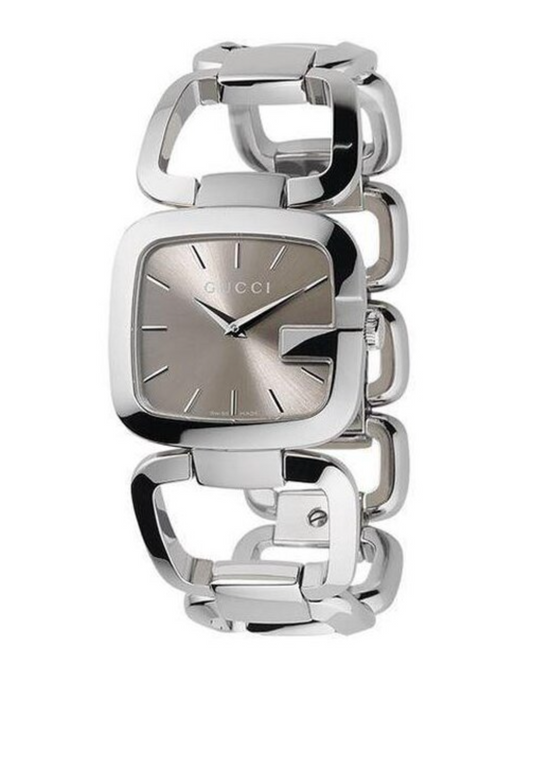 Gucci Watch G Ladies 30mm Silver Brown YA125402