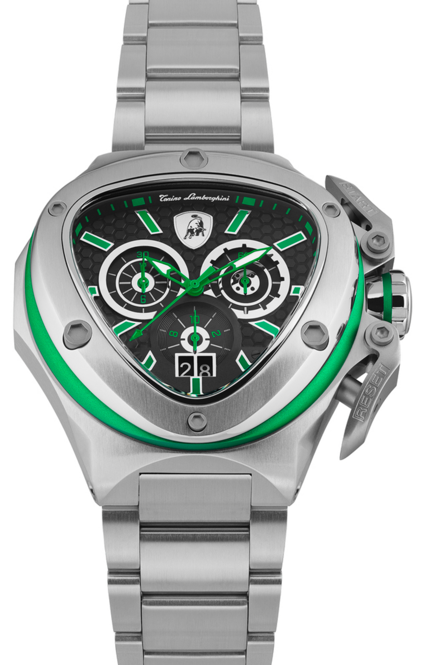 Tonino Lamborghini Spyder SS Chronograph Date Steel Green T9XF-SS-B
