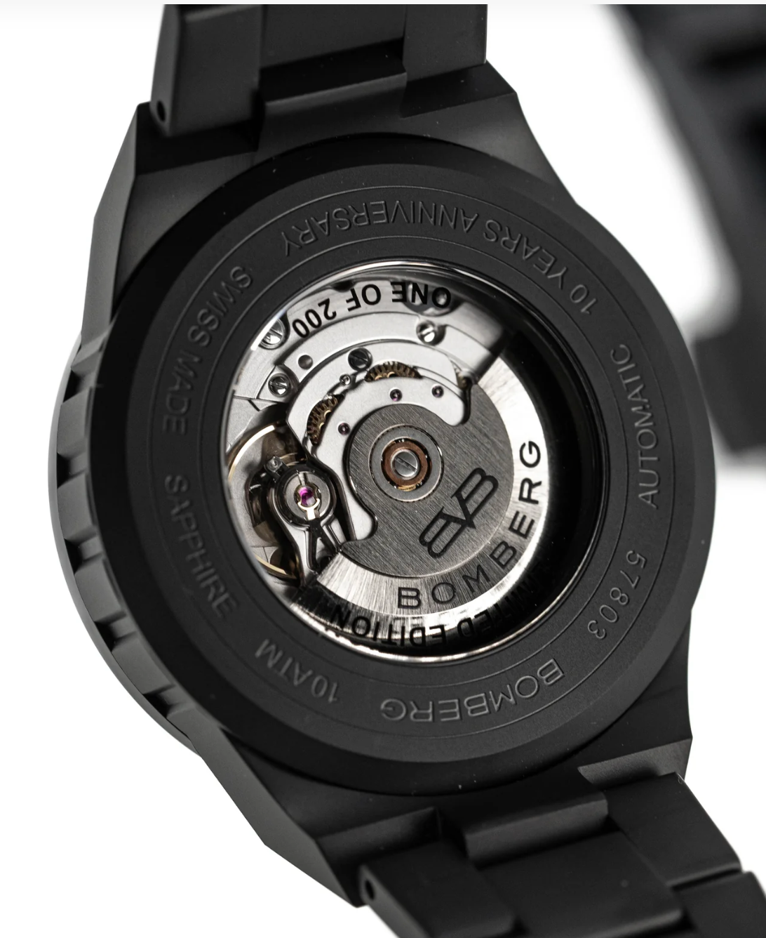Bomberg Men's Watch BOLT-68 Neo Auto Anniversary Black PVD BF43APBA.08-2.12