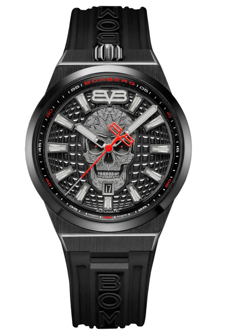 Bomberg Men's Watch BOLT-68 Auto Metropolis Mexico City Black PVD BF43APBA.10-1.12