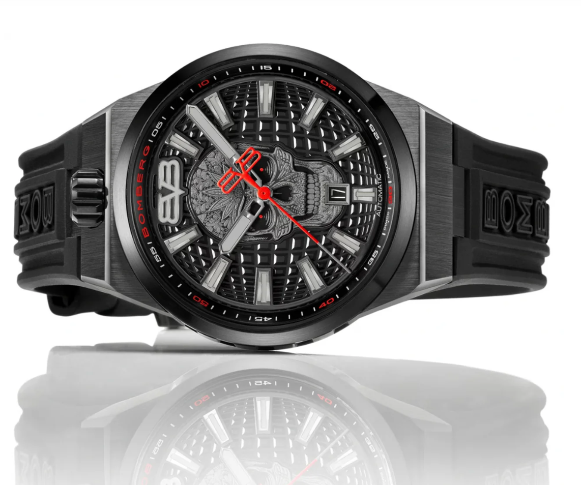 Bomberg Men's Watch BOLT-68 Auto Metropolis Mexico City Black PVD BF43APBA.10-1.12