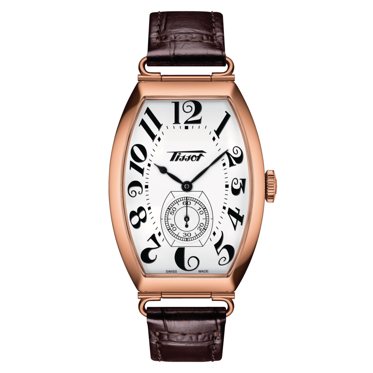Tissot Ladies Watch Heritage Porto Hand Wind White Brown T1285053601200