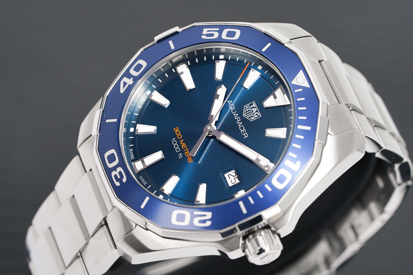 TAG HEUER Quartz Watch AQUARACER Blue 43mm WAY101C.BA0746