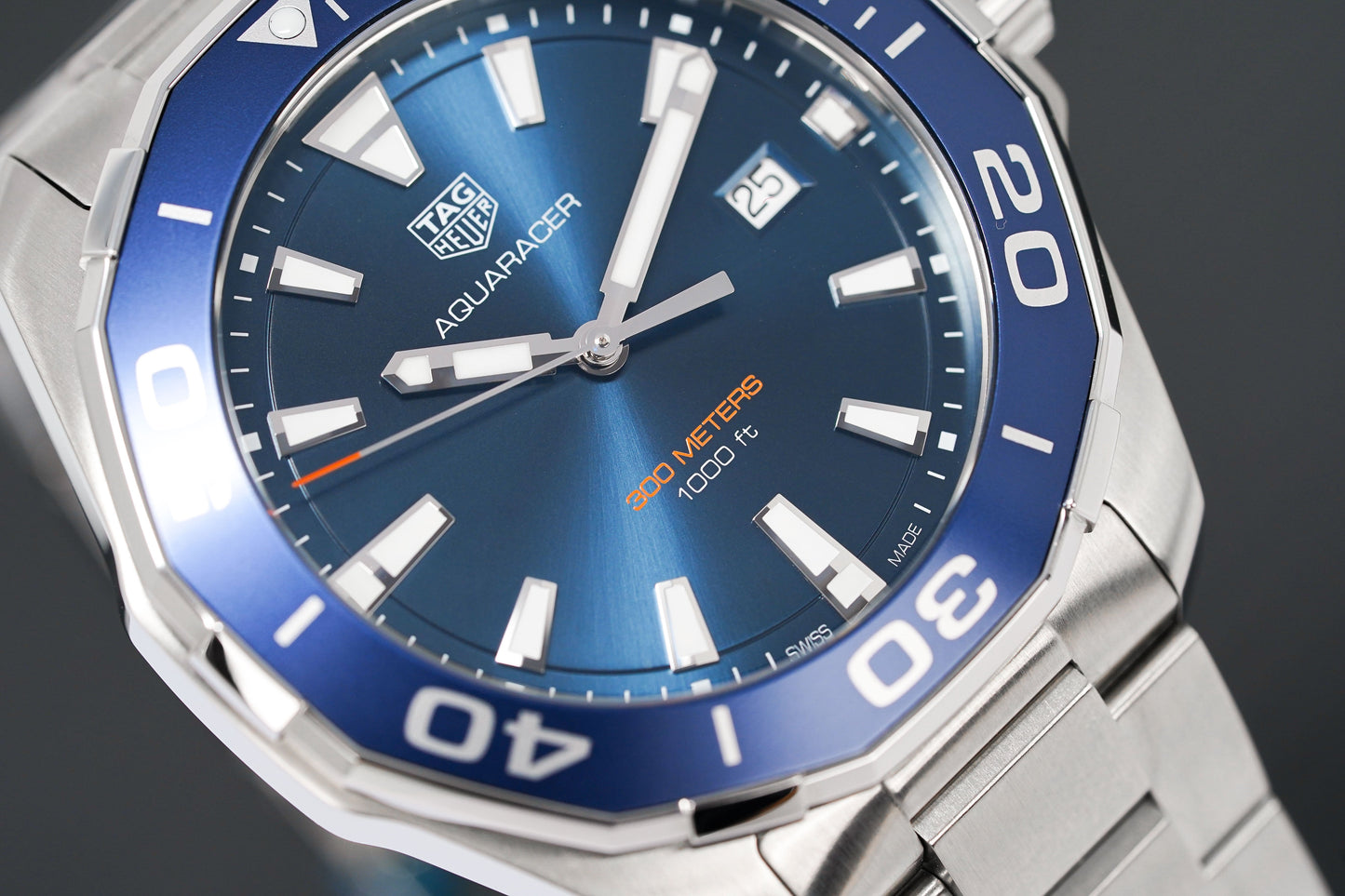 TAG HEUER Quartz Watch AQUARACER Blue 43mm WAY101C.BA0746